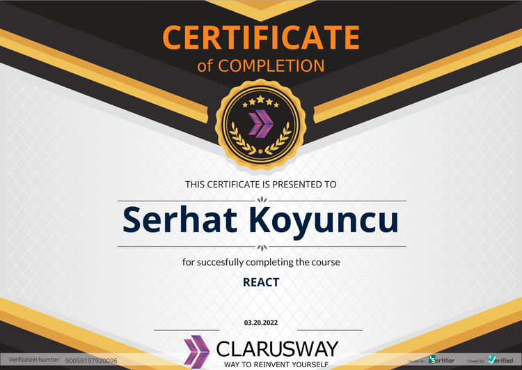 React Certificate